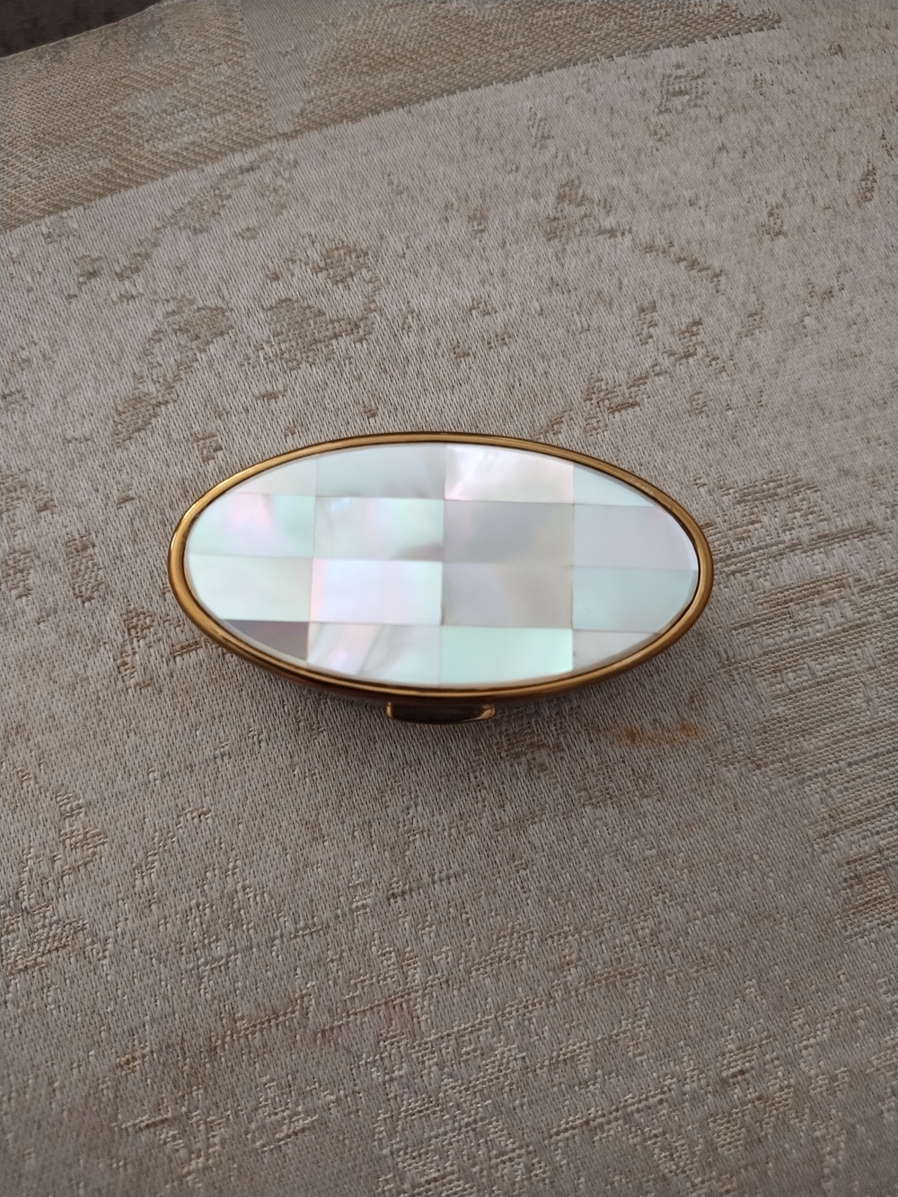 Vintage Max Factor Mother of Pearl Lipstick Case Compact - Made in England